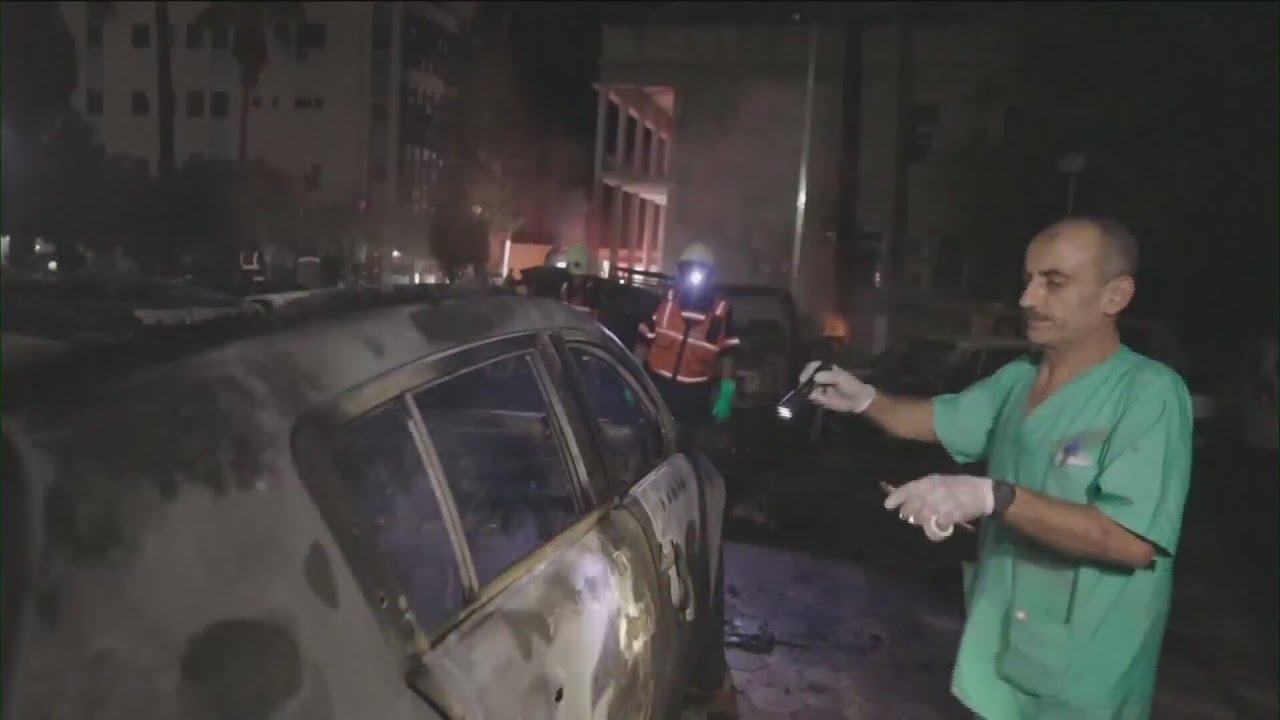 Blast kills hundreds at Gaza hospital; Hamas and Israel trade blame, as Biden heads to Mideast