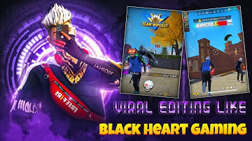 How to edit 🔥 gameplay shorts like @blackheartff | black heart ff editing tutorial