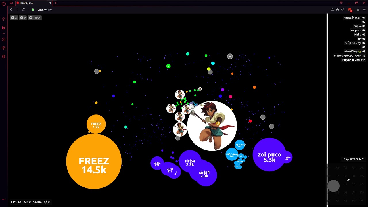 agar.io / HSLO multibox plus 200 bots