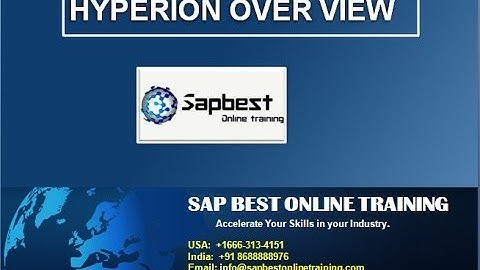 HYPERION ESSBASE ONLINE TRAINING | HYPERION OVER VIEW | HYPERION ESSBASE DEMO TRAINING VIDEO