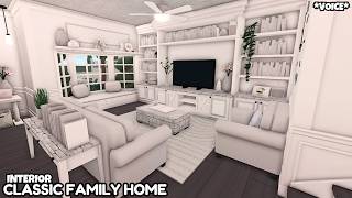 Classic Bloxburg Family House Build: INTERIOR Tutorial *VOICE*