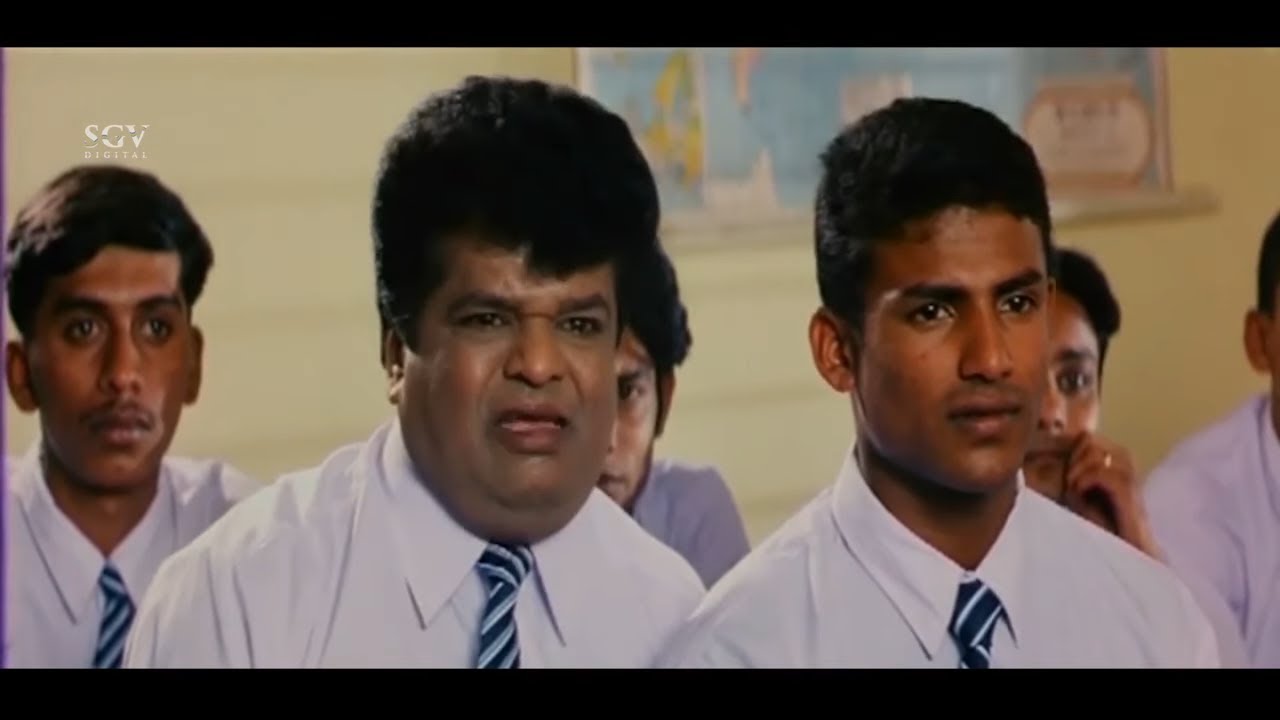 Tennis Krishna funny in Shivarajkumar's class | Comedy Scenes of Kannada Movies