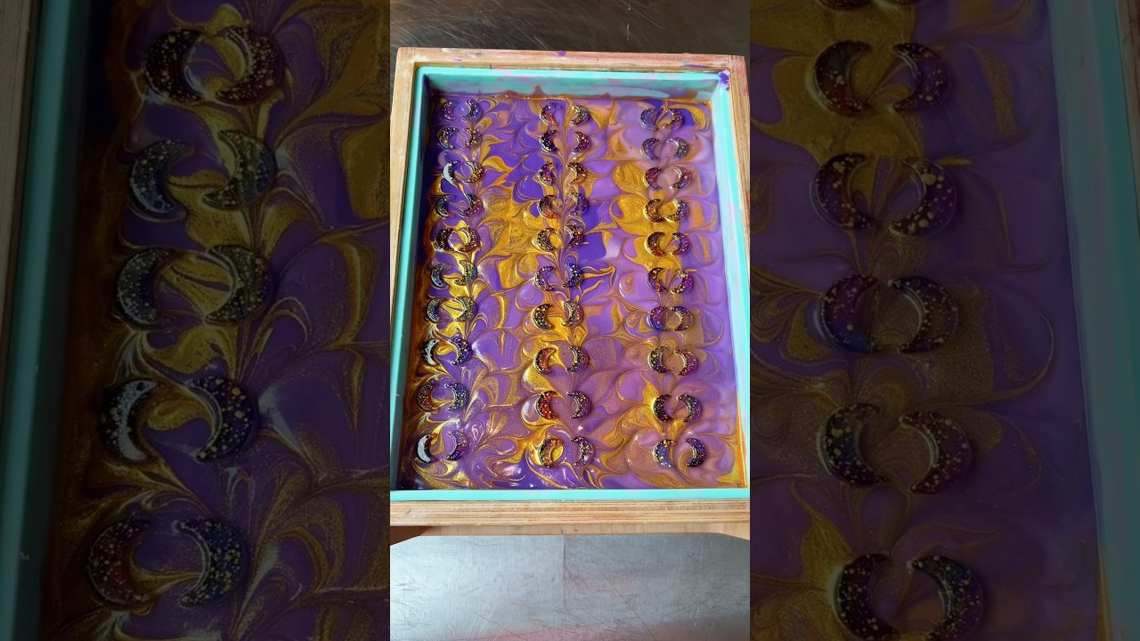 Celestial Moon Soap 🌙✨ #soapmaking #soap #handmadesoap #soapmaker #soapbars #soaps #soaping #cpsoap