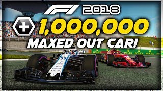WHAT A MAXED OUT CAR DRIVES LIKE IN CAREER MODE w/ 1 MILLION R&D POINTS! | F1 2018 Game Experiment