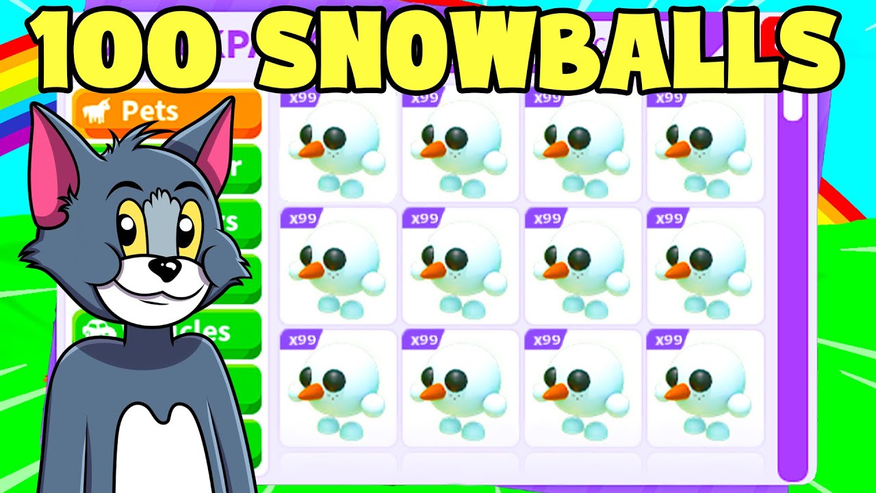 I Traded 100 NEW SNOWBALL PETS (Adopt me) YouTube