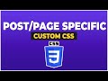 Post/Page Specific Custom CSS Plugin Review - Add Custom CSS To Wordpress