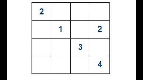 Sudoku Primer 130 - 4x4 sudoku for kids - sudoku variant