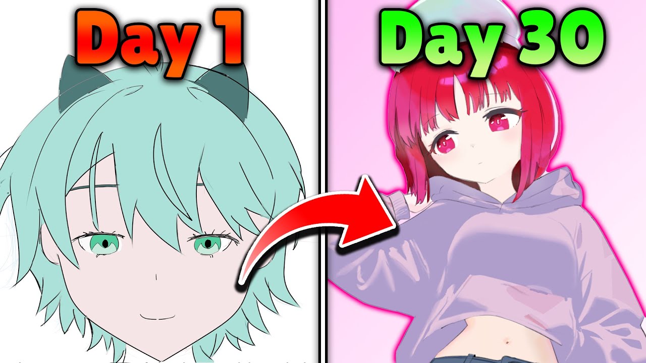 How I Taught Myself to Draw DIGITALLY for 30 Days - YouTube