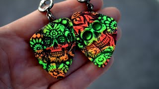 Calavera Skull Earrings Polymer Clay Tutorial