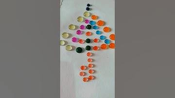 Water colour drop Rangoli Mix Video 🌈#colour #shortsviral