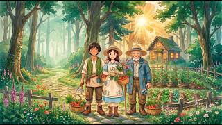 🌿 Hidden Forest Vegetable Farm | Cozy Ghibli ASMR Animation 🌧️ Peaceful Cottage Life for Relaxation screenshot 2