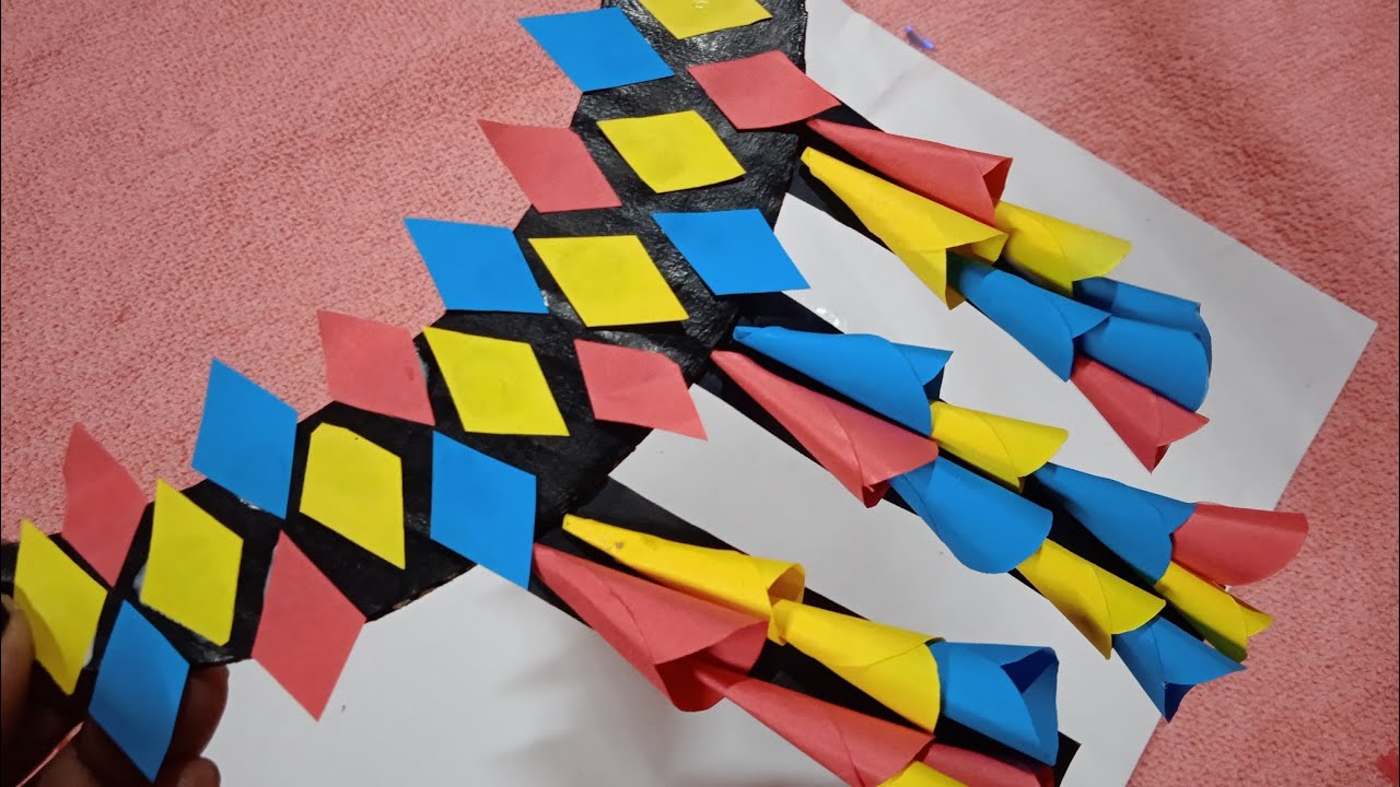 Cardboard craft using colour paper || Lucy's Green World - YouTube