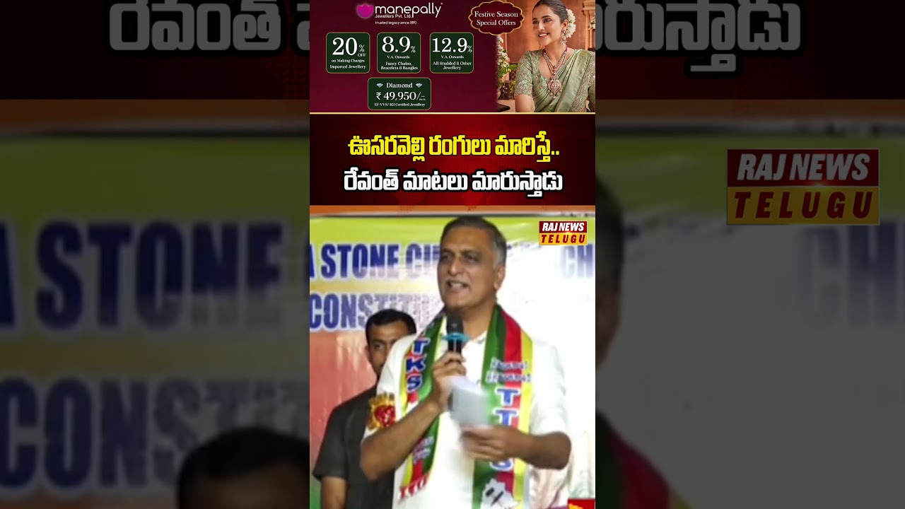 ఊసరవెల్లి రంగులు మారిస్తే.. రేవంత్  మాటలు మారుస్తాడు   #harishrao #Congress #revanthreddy  #rajnews