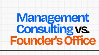 Management Consulting vs Founder’s Office 🔥 Real Interview Difference Explained! #startup #business