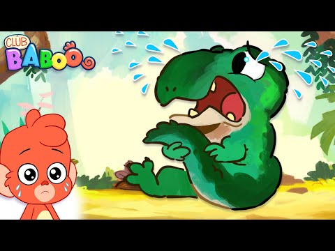 Club Baboo | Why is the baby Giganotosaurus crying? | He lost his mommy! | Learn Dinosaur Names