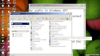 Fix for no sound device in XP.