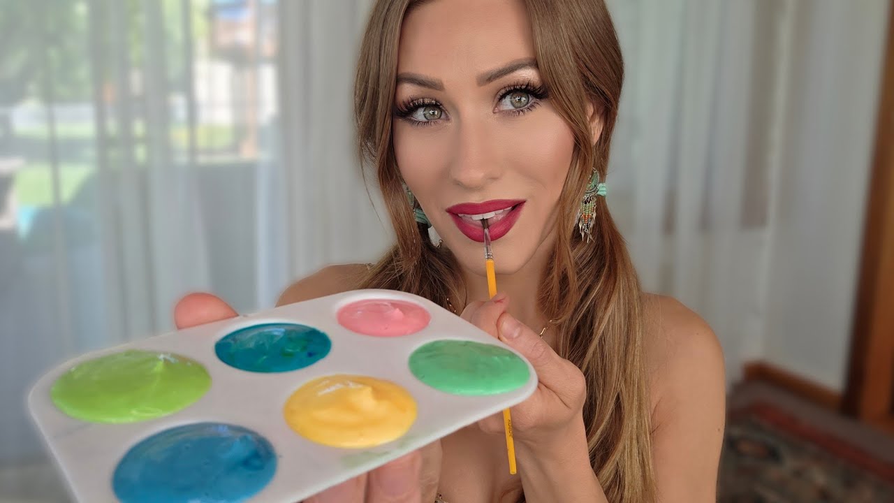 ASMR | Spit Painting Your Face With Edible Paint! 🎨👩‍🎨 (ULTRA Mouth Sounds)