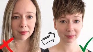 Watch her go from long blonde hair to a short pixie style  ✂️✂️