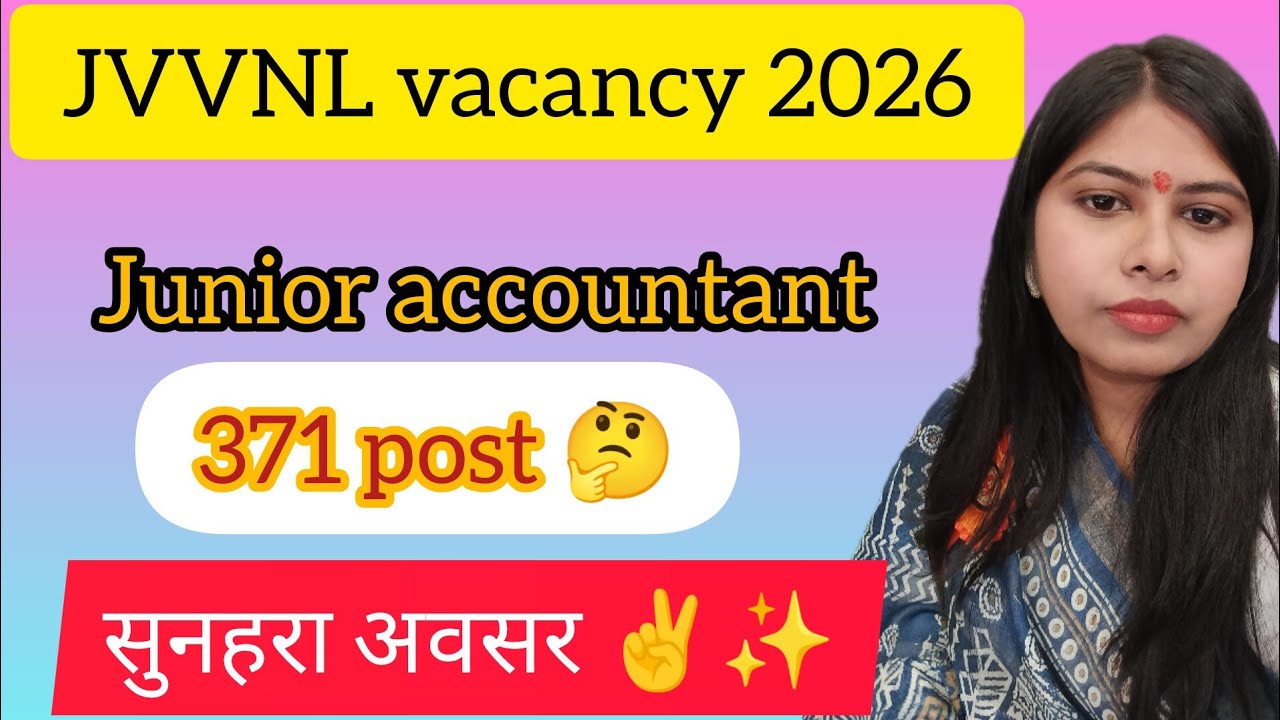 JVVNL vacancy 2026 ll junior accountant ✨✌️🔥🔥