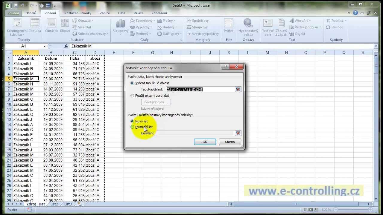 Jak vytvořit kontingenční tabulku v Excelu?