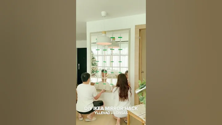 DIY IKEA MIRROR HACK using YLLEVAD and LONSAS 🤍
