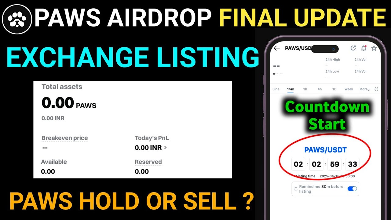 Paws Airdrop Exchange Listing Confirm ✅ | Paws Token Sell or Hold | Paws Listing Price
