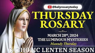 THURSDAY HOLY ROSARY 💜 MARCH 28, 2024 💜 LUMINOUS MYSTERIES OF THE ROSARY [VIRTUAL] #holyrosarytoday