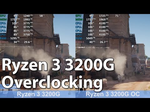 AMD Ryzen 3 3200G Overclocking vs Stock. Benchmark Test Comparison