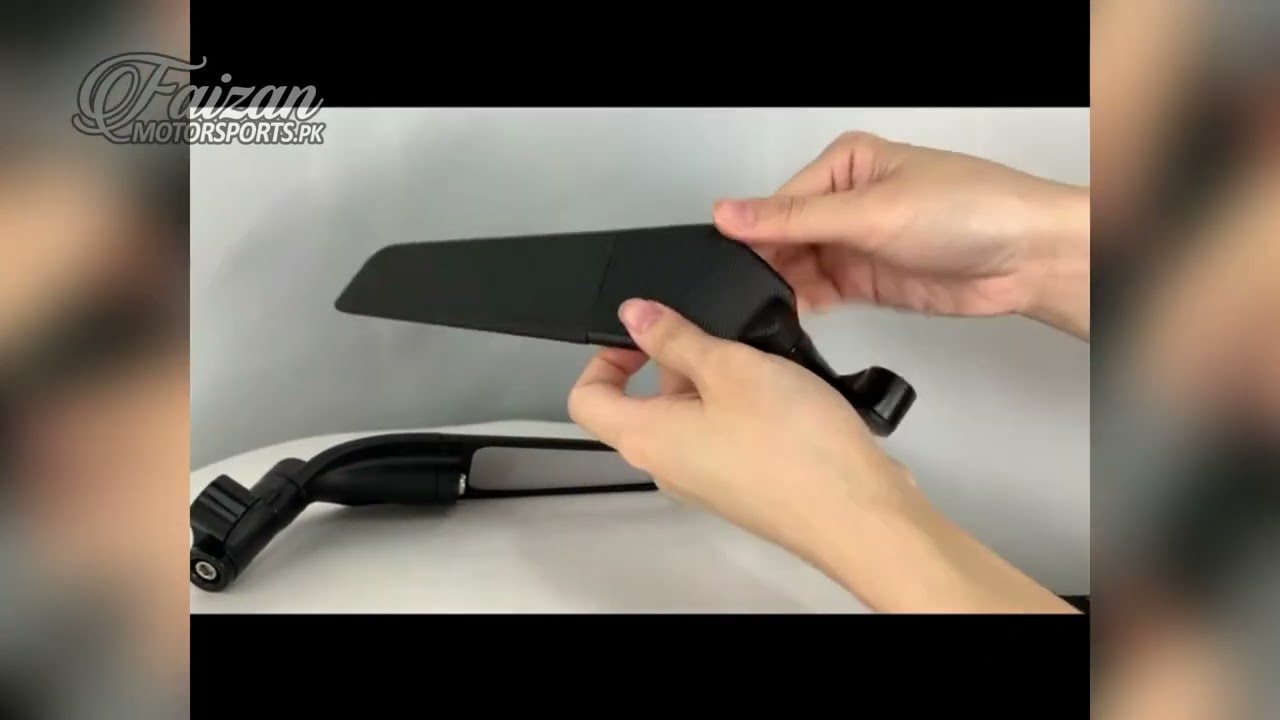 Side View Mirrors SVM22 – Kawasaki H2 Wing Style Rear Mirror – CNC Machined – Motorcycle