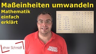 Maßeinheiten umrechnen (km, m, dm, cm, mm  | Mathematik | Lehrerschmidt - einfach erklärt! Resimi