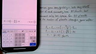Logistic Growth Example (blackberry population)