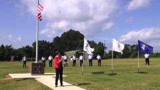 Representative Linda Tyler speaks at the Memorial Day ceremony at Crestlawn Cemetery