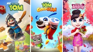 Talking Tom D Run - My Talking Tom Vs My Talking Angela Gameplay Great Makeover