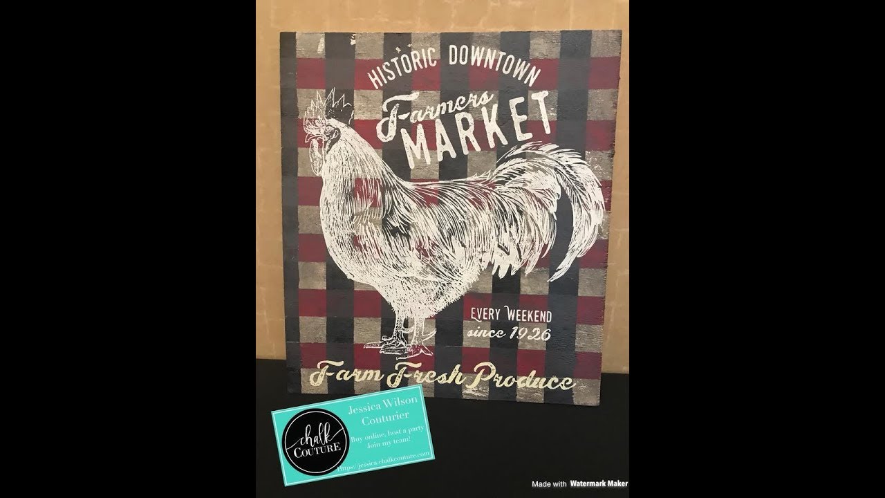 Chalk Couture Buffalo Plaid with Farmers Market YouTube