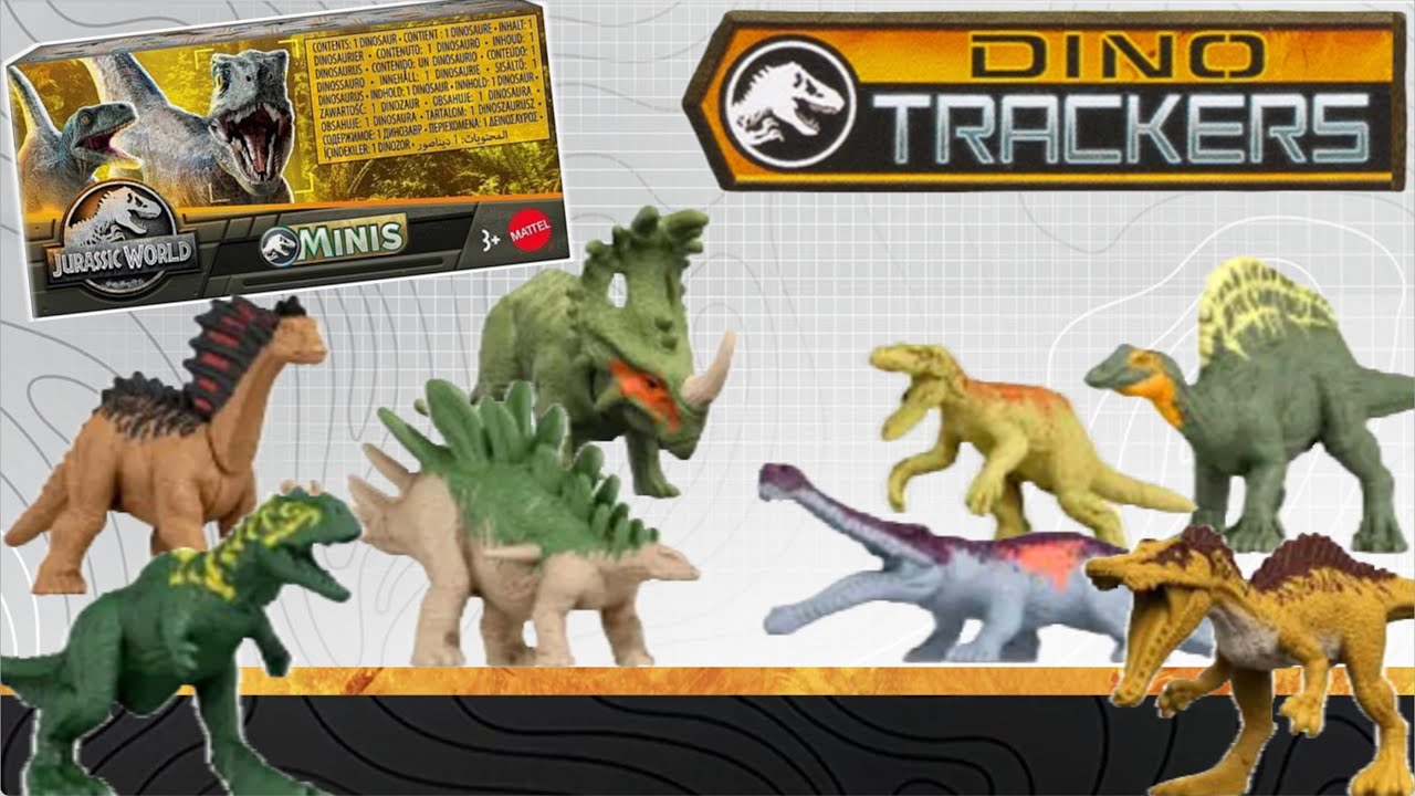 Set 20 Dinosaurios Jurassic World Mini Original Mattel