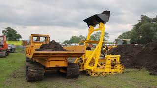 Bristol Crawler fitted with an overloader shovel at the 2024 Chipping Steam Fair