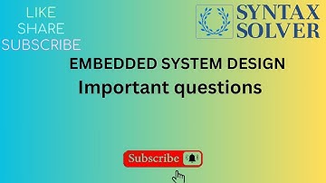 EMBEDDED SYSTEM DESIGN  Important Questions | #jntua #jntuanantapur  #long #importantuestions #esd