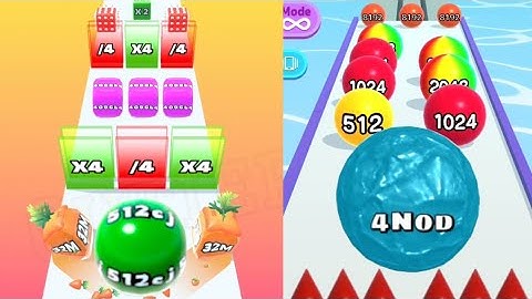 New High Score : Jelly Run 2048 512cj vs Ball Run 2048 vs Blob Merge 3D [Unlocked: 32SPD - 4NOD]