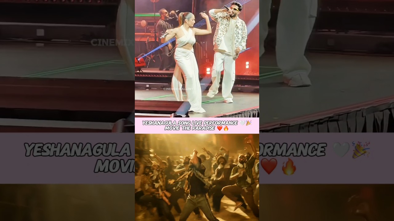 Yeshanagula song live performance 🤍🎉|Nani new song|The Paradise ##trendingnow ##anirudh ##telugu