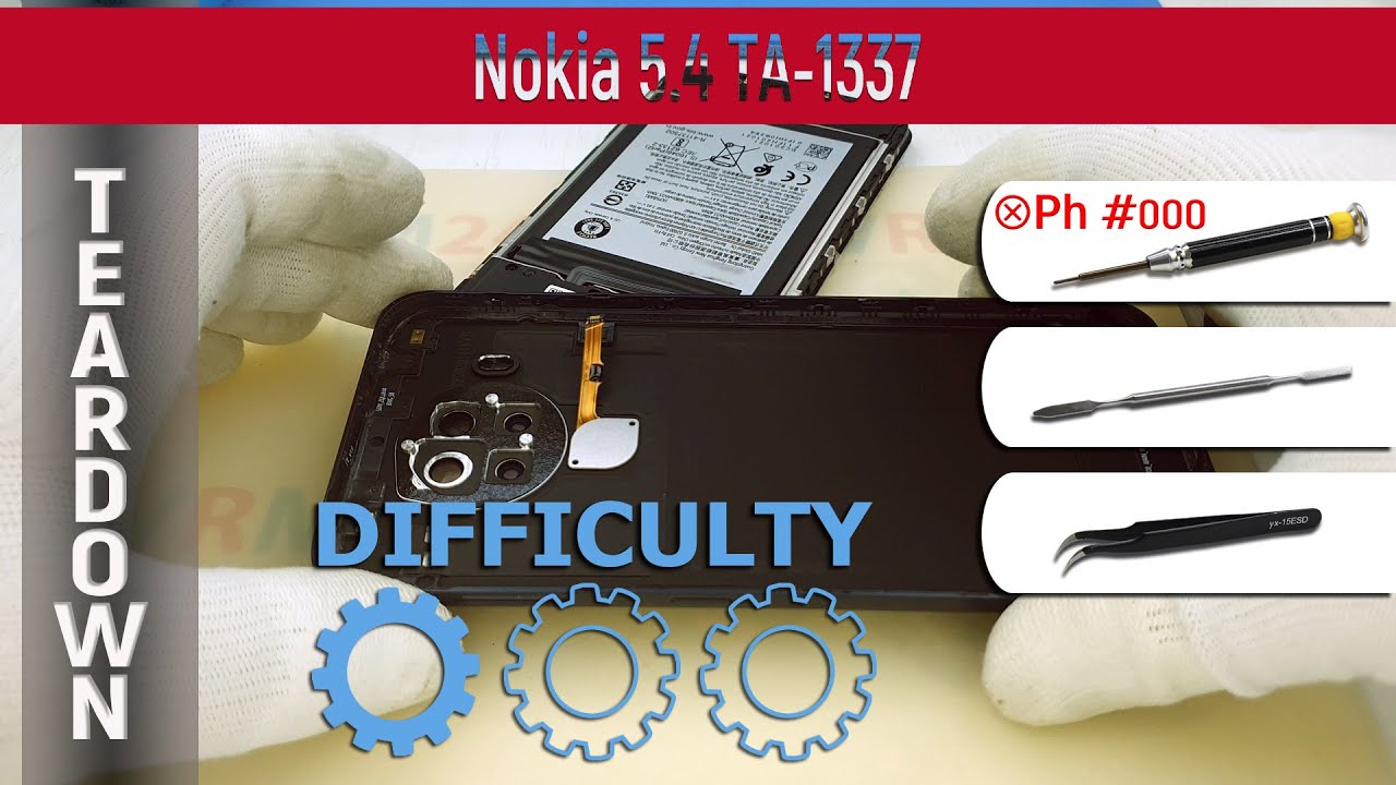 Nokia 5.4 TA-1337 π± Teardown Take apart Tutorial