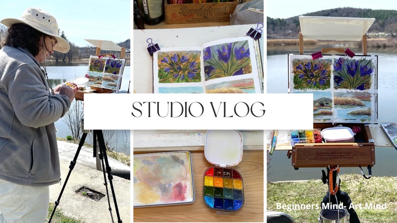 Как сделать и поддерживать палитры Stay Wet и гуаши без плесени. Пленэрная живопись на реке Конне...