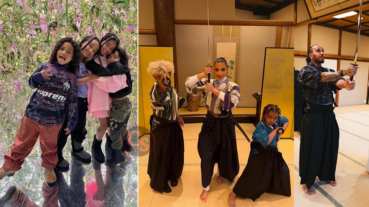 Kim Kardashian Shares Photos with Her Kids in Tokyo amid Vacation with Lewis Hamilton