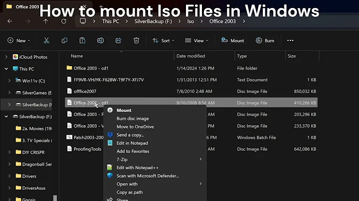 How to mount iso file on windows 11