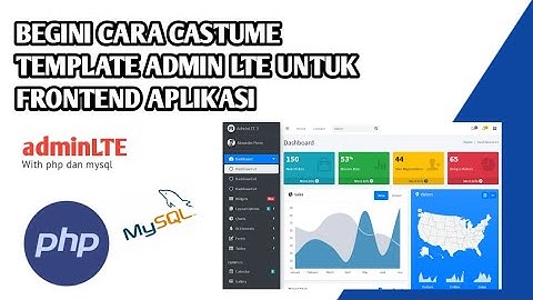 CARA MENGGUNAKAN TEMPLATE ADMINLTE | TERBARU