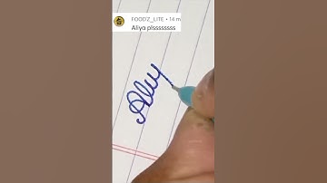 "Aliya" in cursive writing #shorts #viral #youtubeshorts #trending