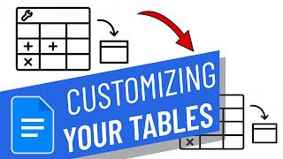 Customizing your Tables in google docs Profile