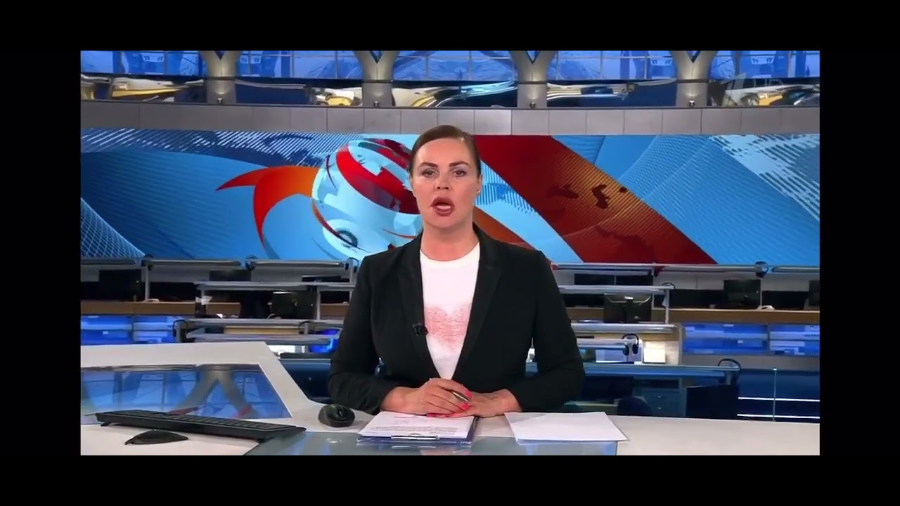 Live Protest On Main Russian News Channel | Channel 1 | Первый канал | Мария Овсянникова