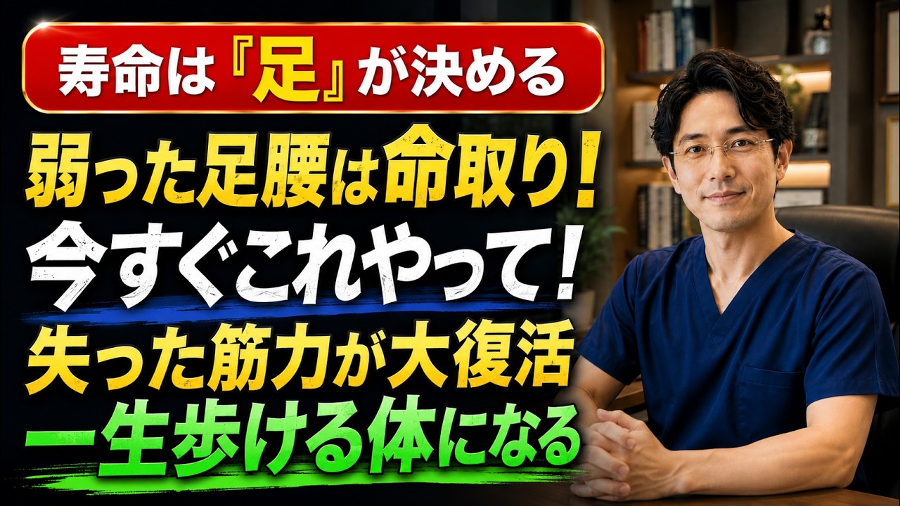 足が弱ると寿命が縮む?今すぐ始めるべき最強の足トレと習慣 | 健康 習慣 - YouTube