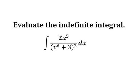 Indefinite Integration of a Quotient Using Substitution (Power Rule)