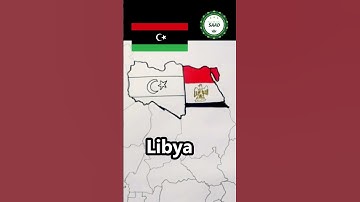 Libya flag map drawing | رسم خريطة علم ليبيا